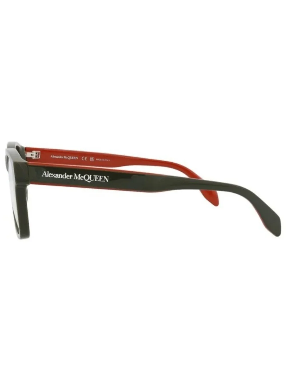 New Alexander McQueen Mens Square/Rectangle Green Green Transparent Fashion Desi
